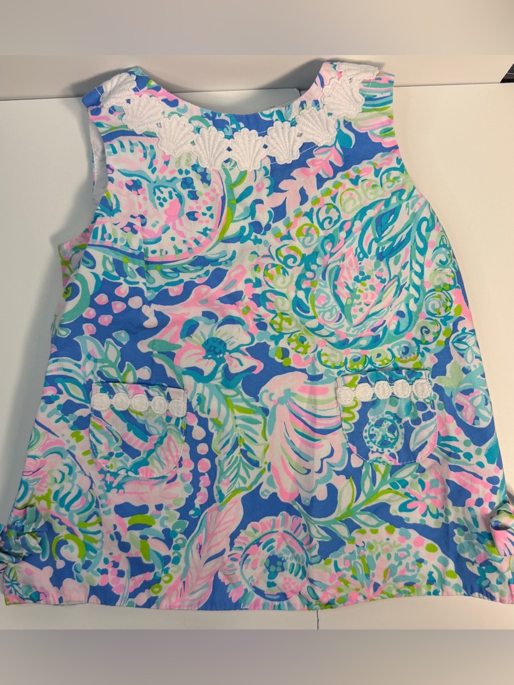 Lilly Pulitzer 6-12M Dream Team Classic Shift Dress Bloomer Set